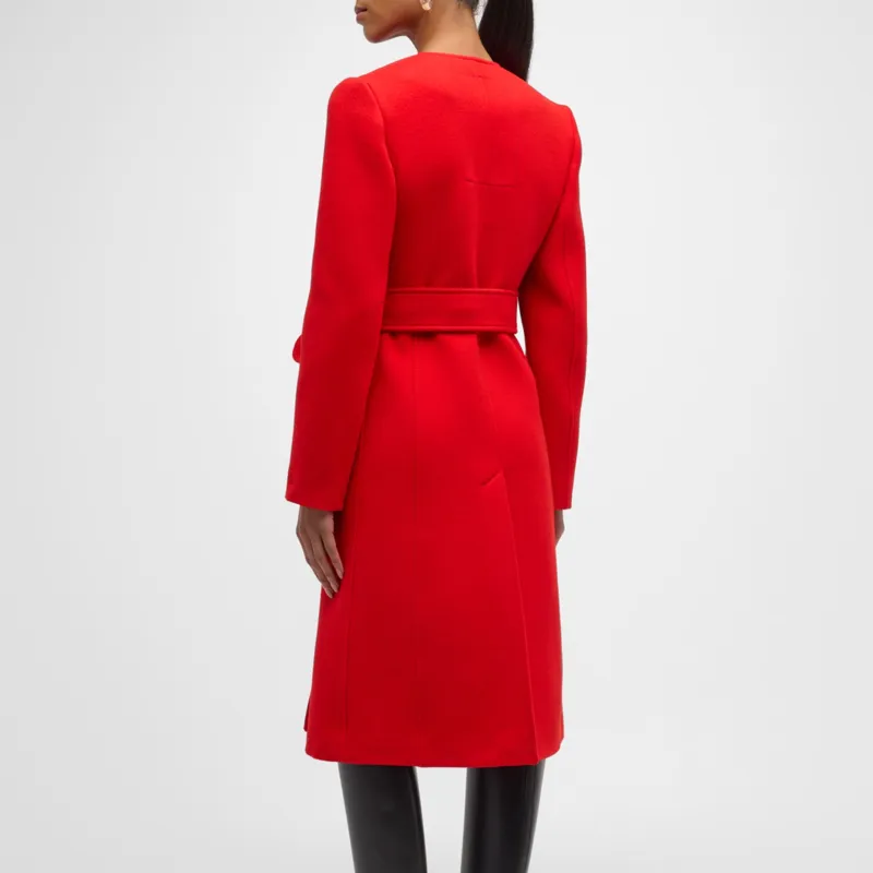 Burberry Coats Women's Red-3
