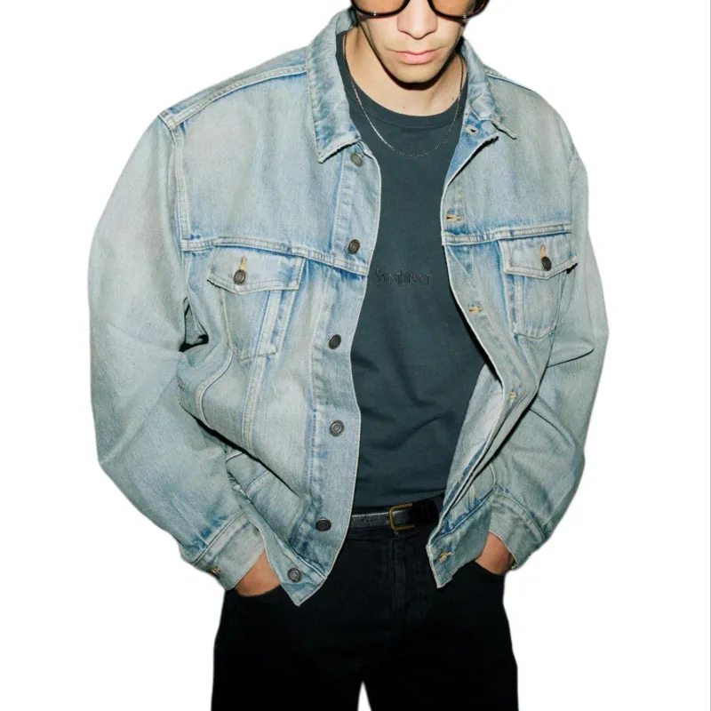 SAINT LAURENT Denim Trucker Jacket-2