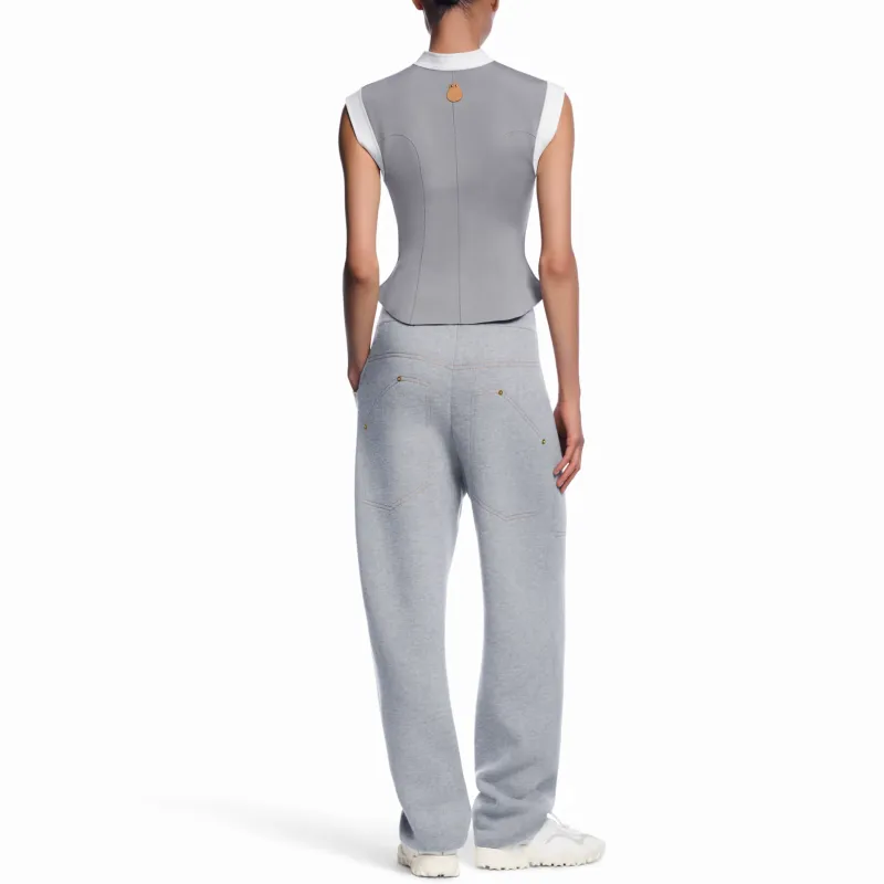 LOUIS VUITTON Technical Jersey Color Block Peplum Top-3