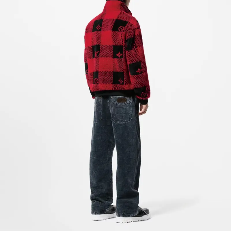 LOUIS VUITTON 2010s Damier Fleece Jacket-2