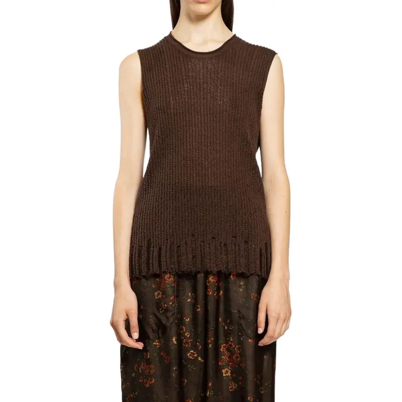 UMA WANG Tank Top Women's Brown-3