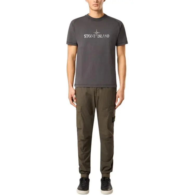 STONE ISLAND Logo Printed Crewneck T Shirt-2
