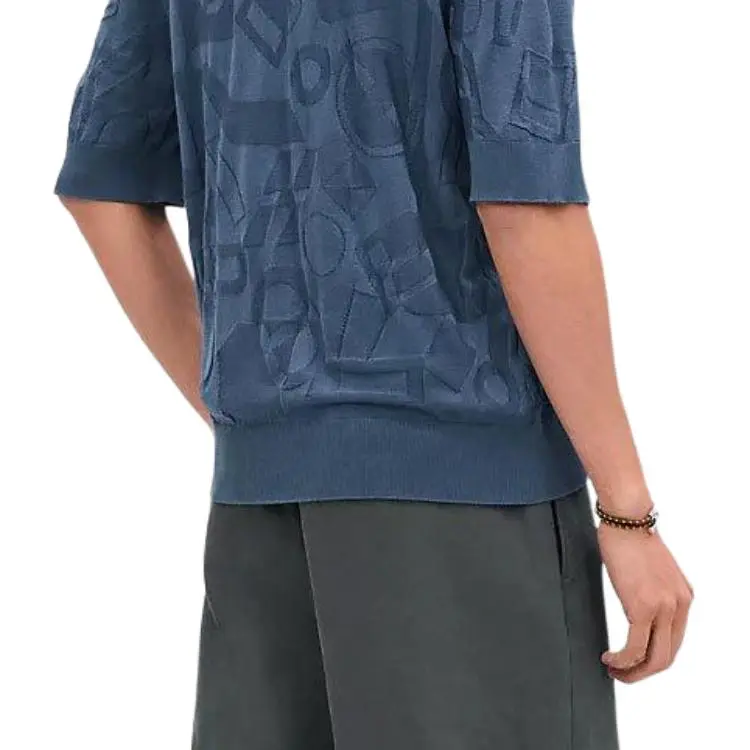 HERMES Polo Shirts Men Blue-3