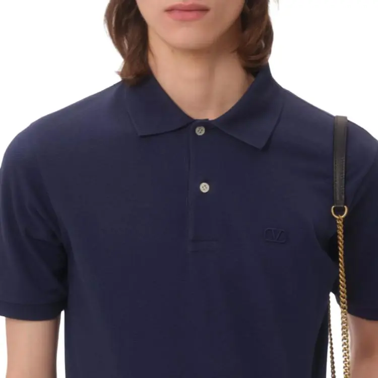 Valentino Logo Embroidered Short Sleeved Polo Shirt-5