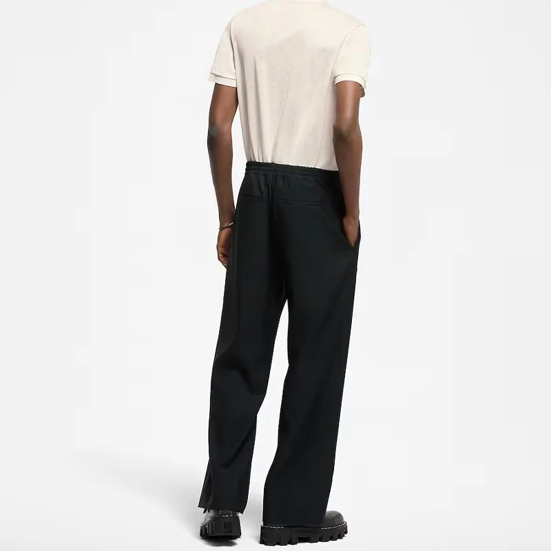 LOUIS VUITTON Drawstring Wool Pants-4