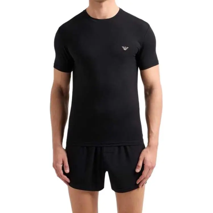 EMPORIO ARMANI Fitted Loungewear T shirt In Soft Modal-1