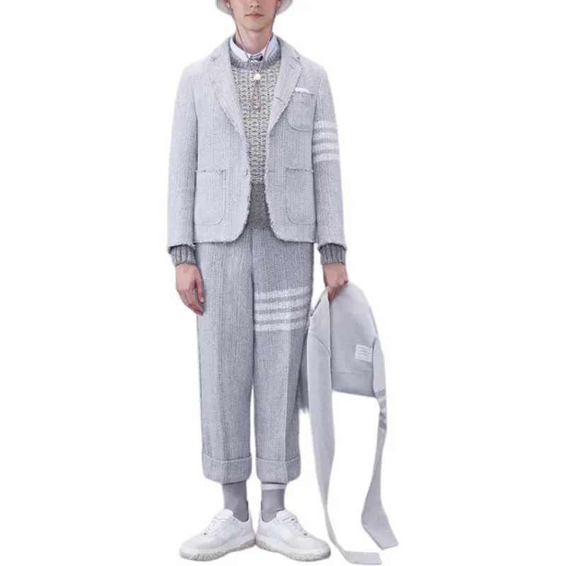 THOM BROWNE 4 Bar Stripe Knitted Jumper-3
