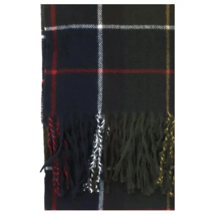 BARBOUR Checked Fringed Edge Scarf-4
