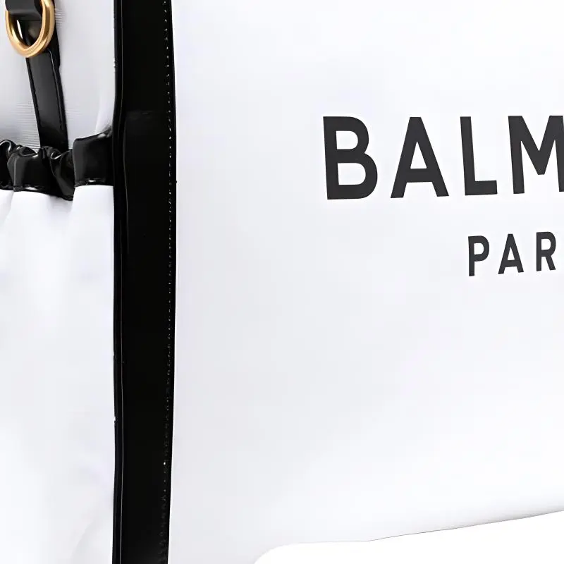 BALMAIN Cotton With Cow Leather Mother And Baby Bag, Crossbody Bag, Shoulder Bag Women's-3