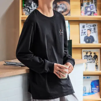 Tonlion Long Sleeved T Shirts Men's