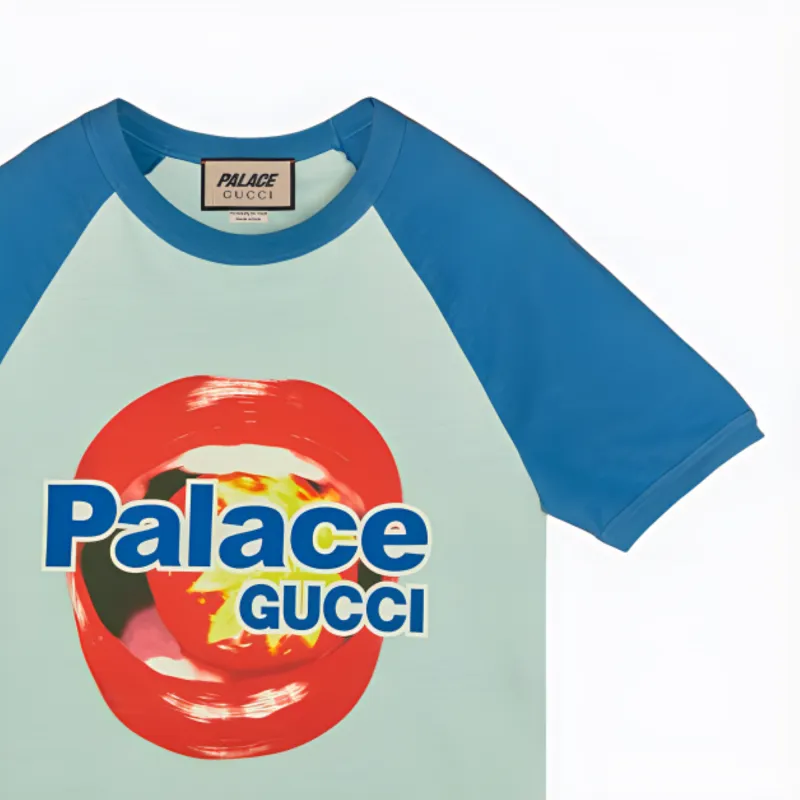 PALACE X GUCCI Printed Cotton Jersey T-shirt-1