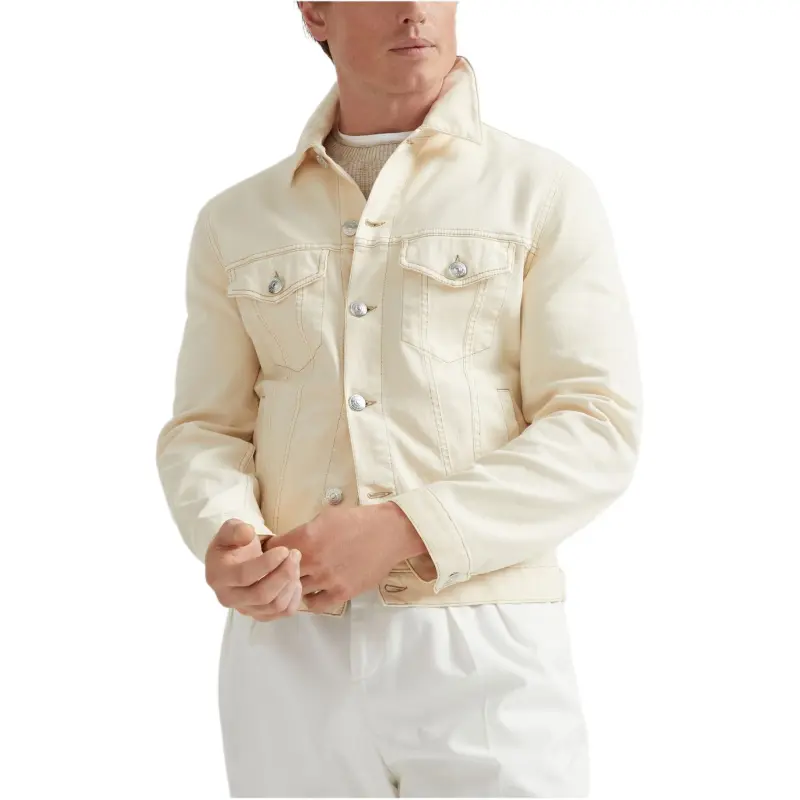 Brunello Cucinelli Long Sleeved Denim Jacket-2