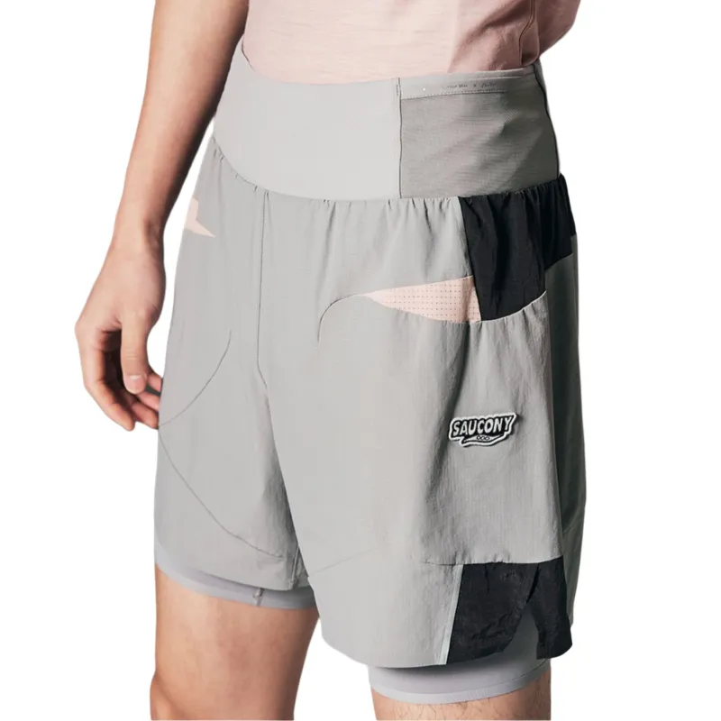 Saucony NATHAN BELL Collection Sports Shorts Unisex Cyan Bird Gray-3