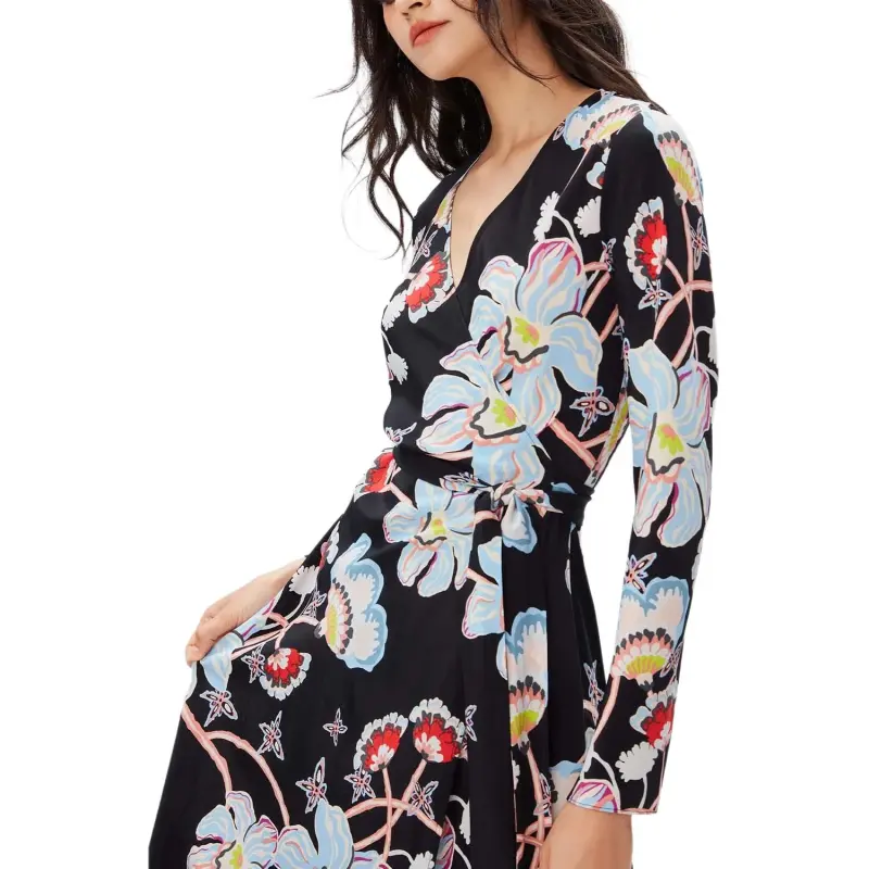 DVF Diane Von Furstenberg Tilly Floral print Wrap Dress-2