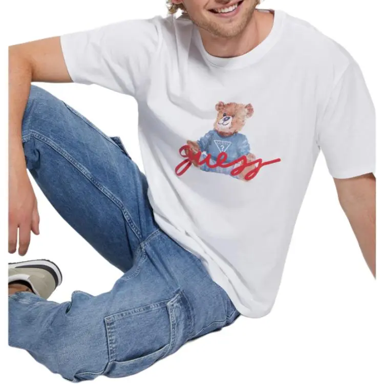 GUESS T Shirts Men White-4