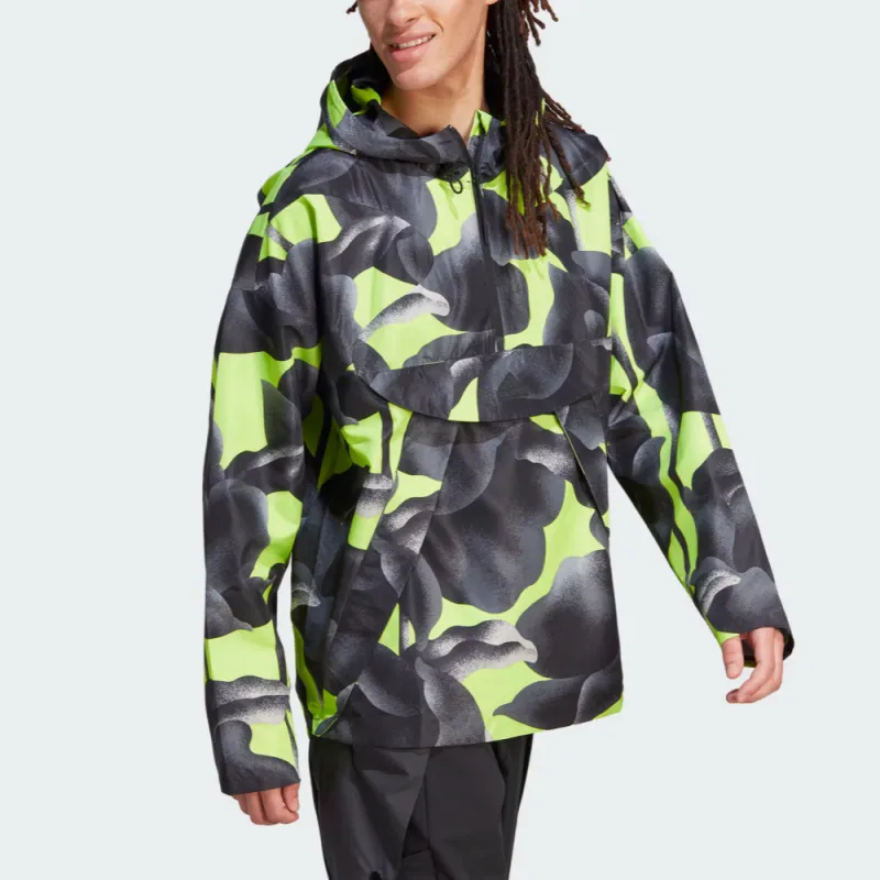 Adidas CITY ESCAPE WINDBREAKER Sweatshirt Men's Black/Bright Lemon-3