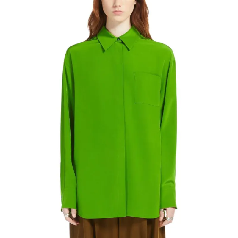 SportMax Tonale Curved Hem Button Up Shirt-1