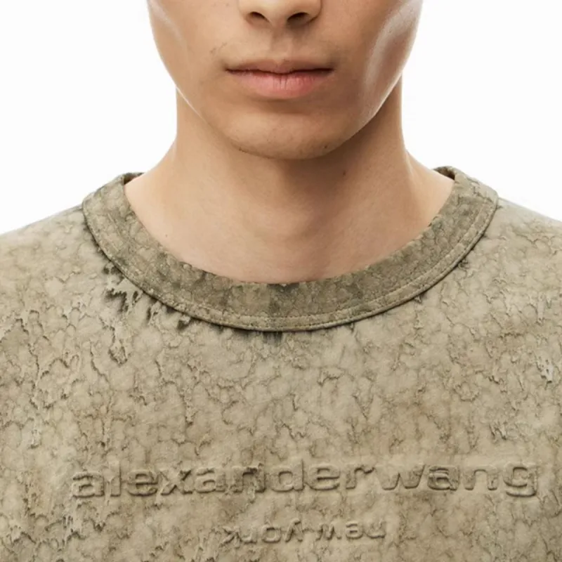 Alexander Wang Logo embossed Tie dye T shirt-4