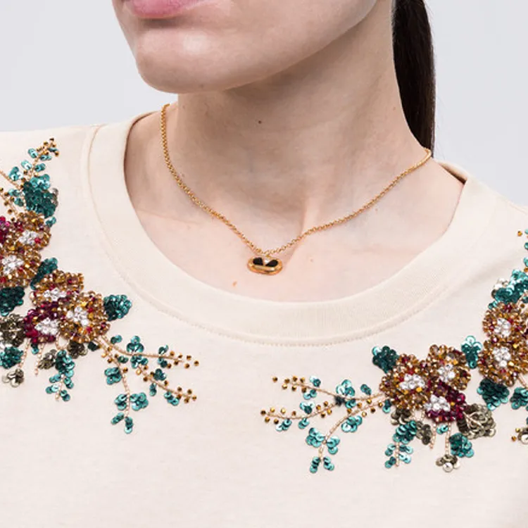 Valentino Enamel, Crystal, Metal Necklaces Women's Gold-2