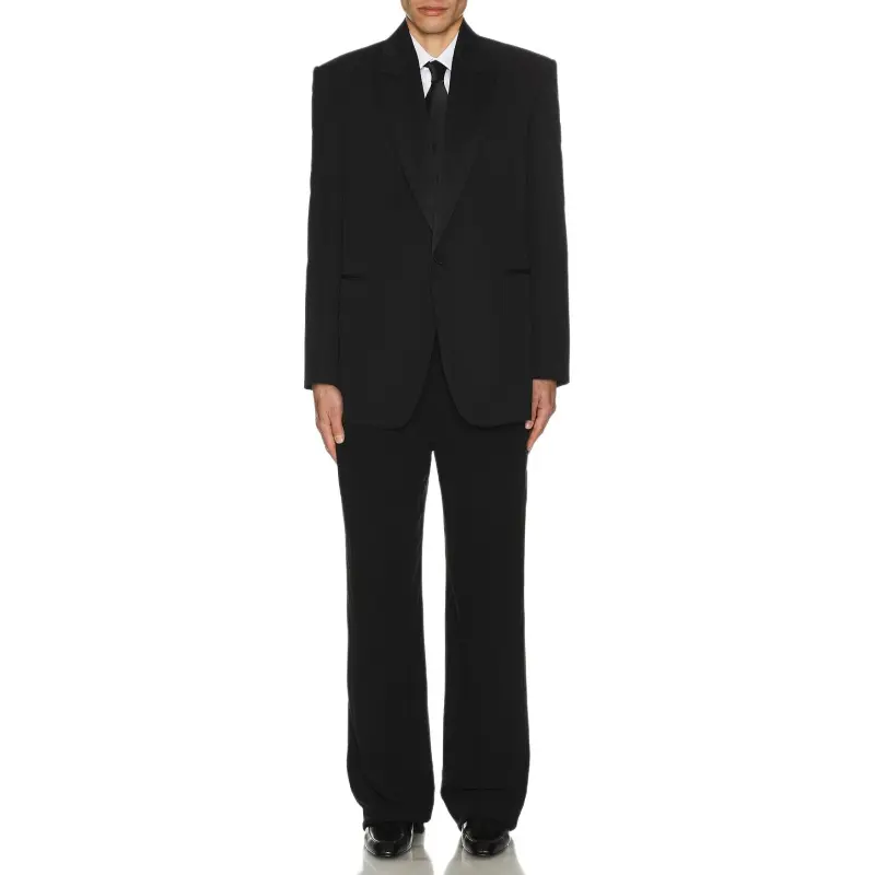 SAINT LAURENT Single Breasted Tuxedo Jacket-2