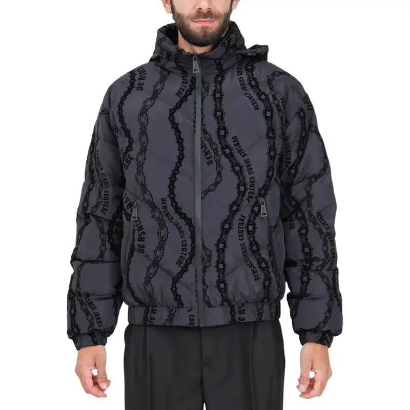 VERSACE JEANS COUTURE Flocked print Quilted Puffer Jacket-3