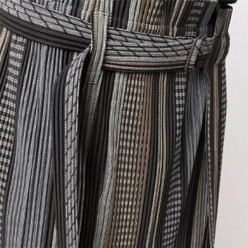 Homme Plissé Issey Miyake Casual Long Skirts Women's Gray-4