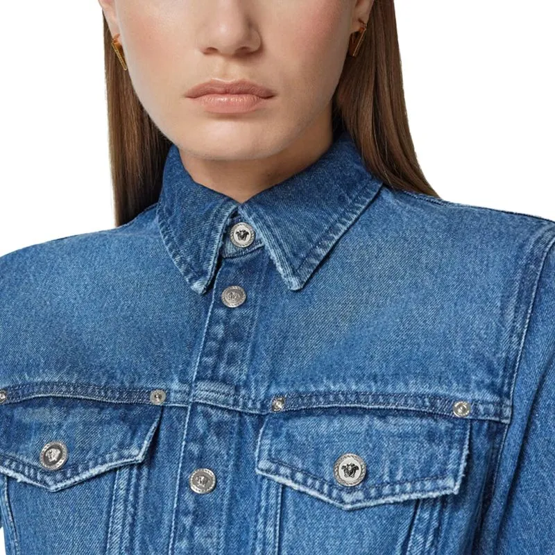 VERSACE La Medusa '95 Denim Shirt-4
