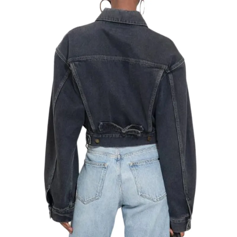 SAINT LAURENT Neo 80s Denim Jacket 'Black'-3