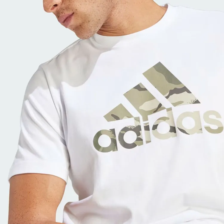 Adidas Camo Badge Of Sport Graphic T Shirt T Shirt Men's White-4