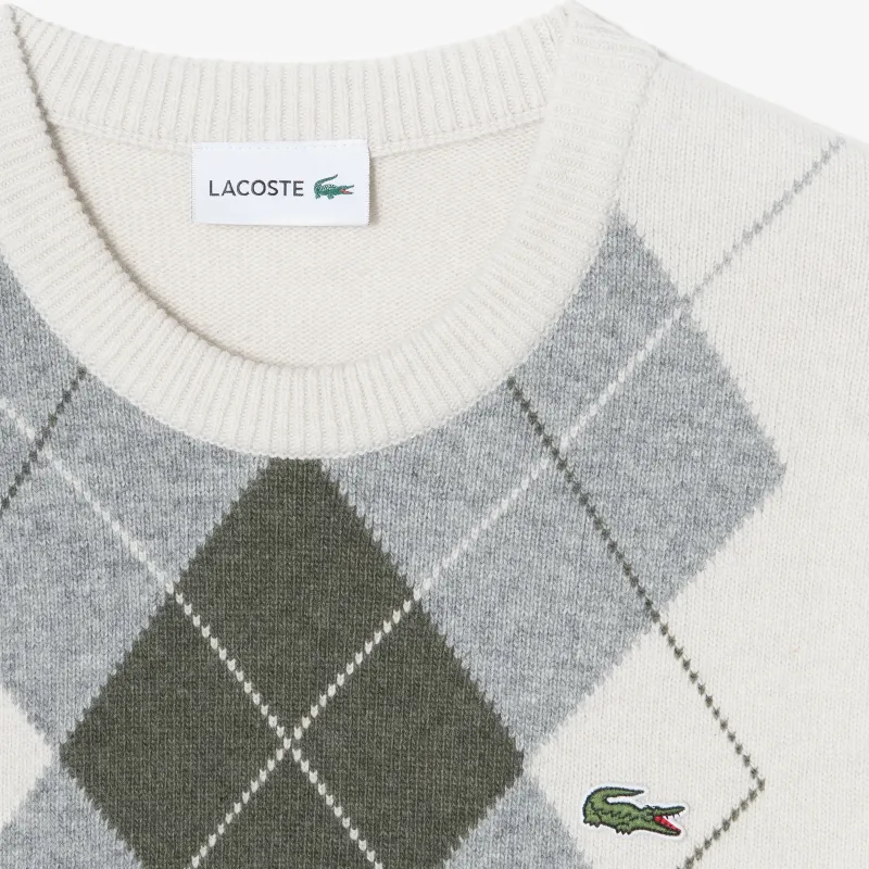 LACOSTE Sweater Men's Cream White-4