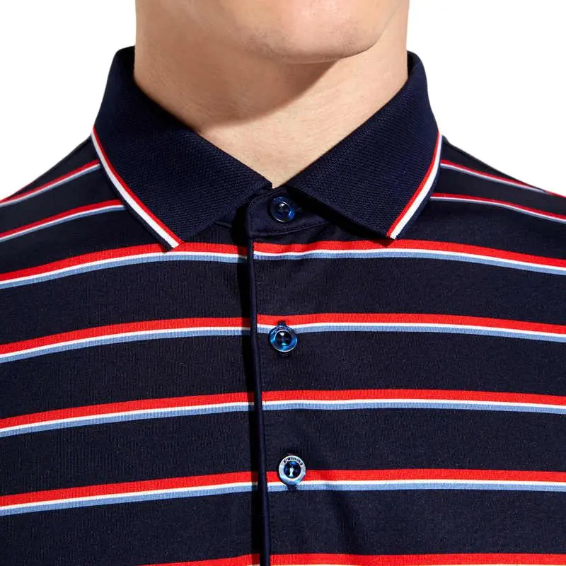 K BOXING Short Sleeved Polo Shirt Men's Dark Blue-3