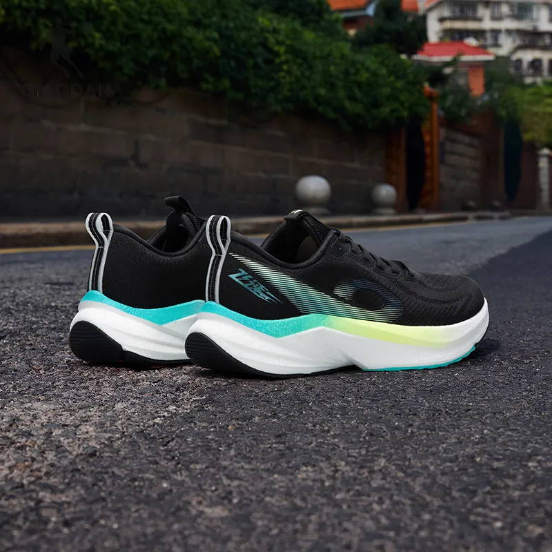 QIAODAN Speed 3LITE Cushioning, Slip Resistant, And Abrasion Resistant Low Top Casual Running Shoes Men's Black White-9