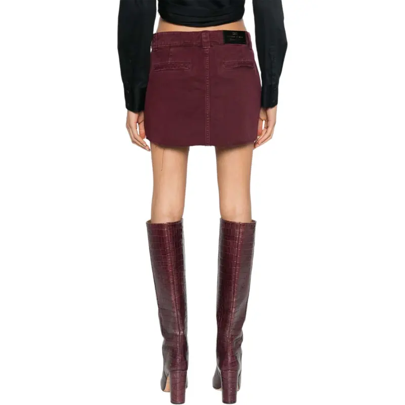 Elisabetta Franchi Pleated Denim Mini Skirt-2