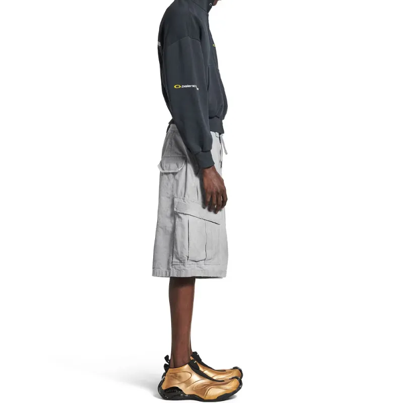 Balenciaga Cargo Shorts Loose Fit Men's Gray-4