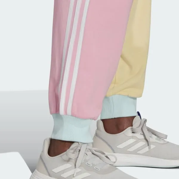 Adidas Knitted Sweatpants Women's Near Blue/True Pink/near Yellow/White-5
