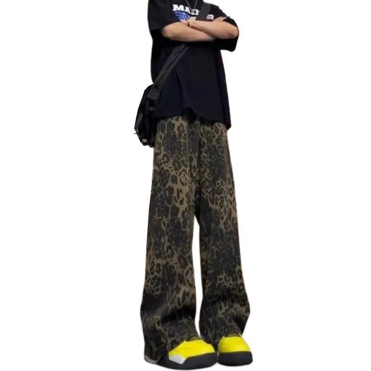 NHZN Jeans Women's Leopard Print-3