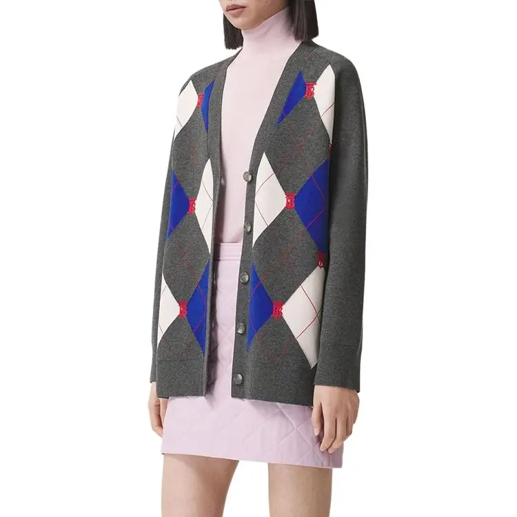 Burberry Cashmere Sweater Women's Gray-2