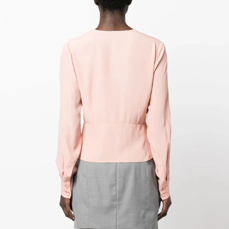 PINKO Twist detailing V neck Top-2