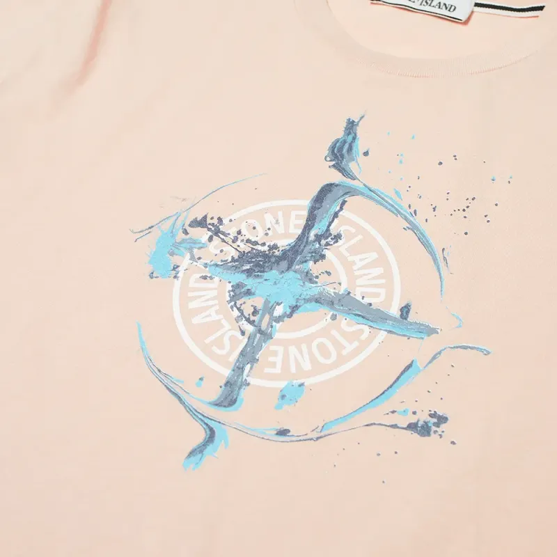 STONE ISLAND T Shirts Men Pink-4