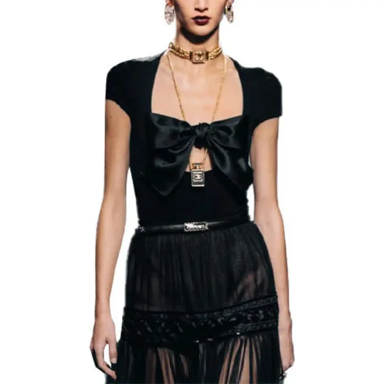 CHANEL Bodysuits Women's Black-1
