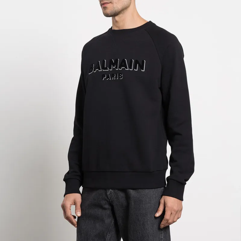 BALMAIN Logo print Crew neck Sweatshirt-3