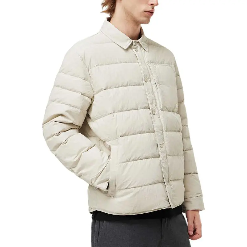 LACOSTE Down Jacket Men's Light Gray-1