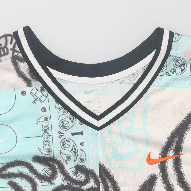 Nike SS23 Resistant High Basketball Series DNA 'CHBL' Basketball Jerseys Men's Pink Blue-4