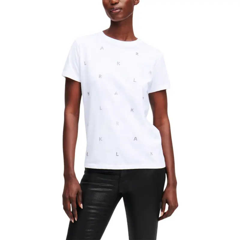 KARL LAGERFELD / Karl Lagerfeld Jeans Rhinestone embellished T shirt-3
