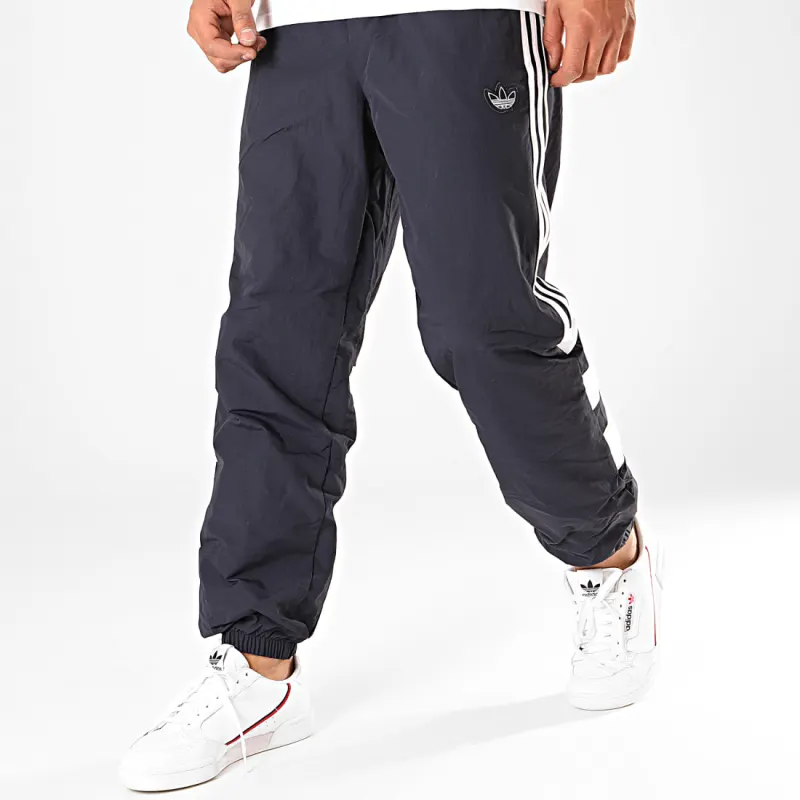 Adidas Originals Knitted Sweatpants Men's Navy Blue-2