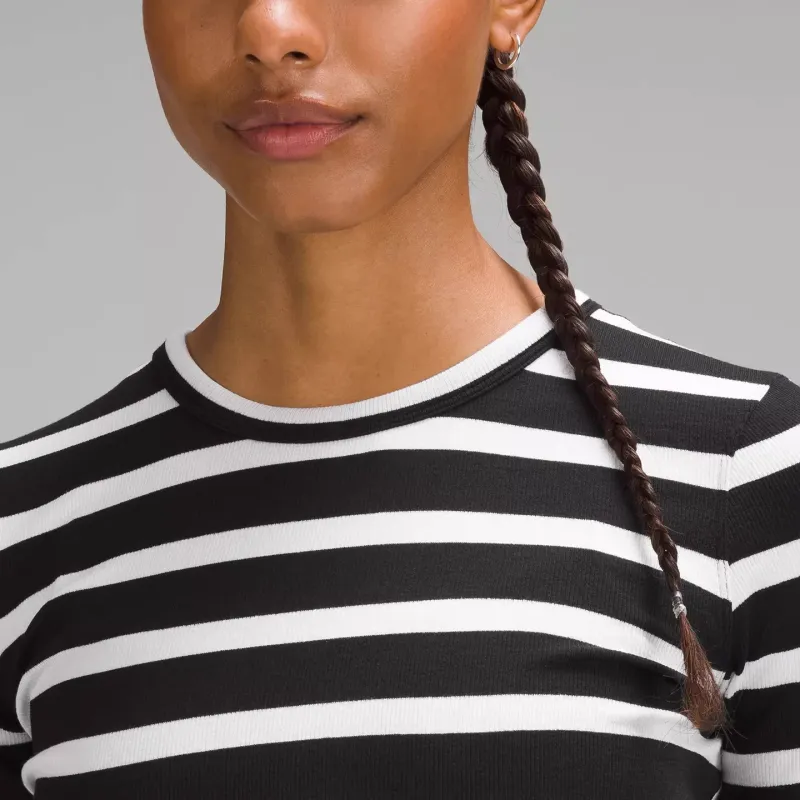 Lululemon Hold Tight Regular T-Shirt Women's Black/White-4