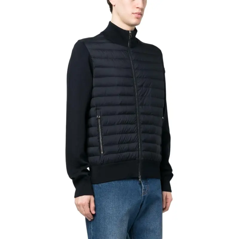Moncler Logo Patch Knit Padded Cardigan-1