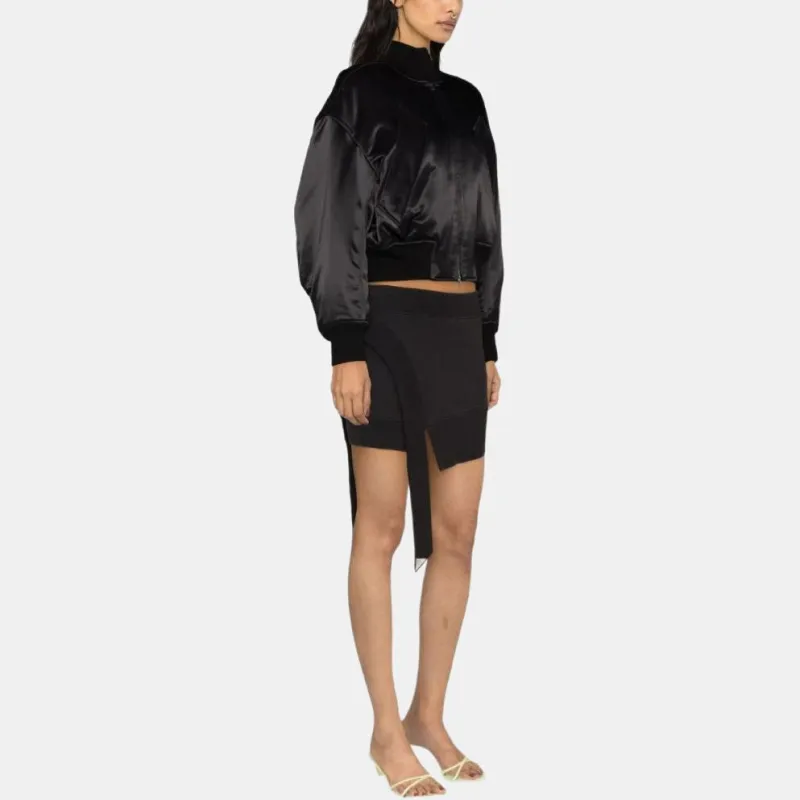 Alexander Wang High Shine Padded Bomber Jacket-3