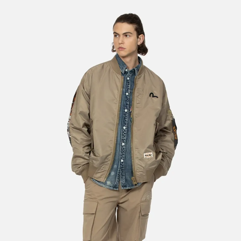 EVISU Logo-print Bomber Jacket-5