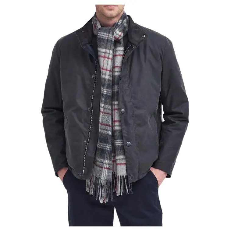 BARBOUR Lambswool, Cashmere Knit Scarves Unisex Gray-4